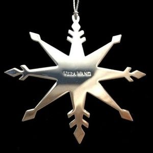 VERA WANG Silver Snowflake 8 Point Ornament 3" HTF